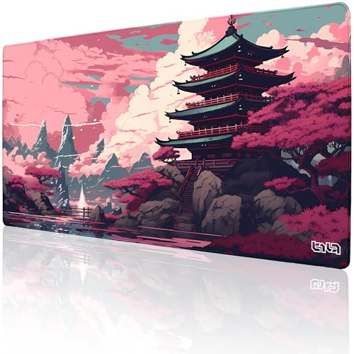 Tilt Tappetino Mouse XXL 100x50 cm | Antiscivolo Sottomano Scrivania | Impermeabile Tappetino Mouse Gaming | Accessori Scrivania Ufficio e PC | Tappetino Scrivania Grande (Sakura Sanctuary)