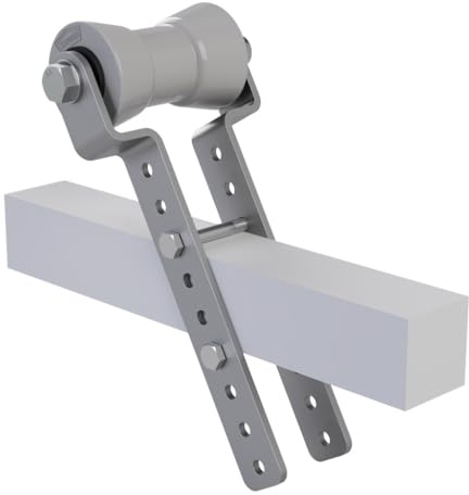 SUPROD Polyurethan Kielrolle mit Halter H höhenverstellbar Bootstrailer Sliphilfe verzinkt 130/60 mm
