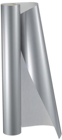 sourcing map HTV Heat Transfer Vinyl 11.8 x 15ft Roll PU Silver Iron on Vinyl for All Cutter Machine, Easy to Cut & Weed