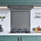 BELOFAY 1mm Thick Stainless Steel Splashback for Kitchen, Brushed Finish, Hob Splashback For Cookers with Adhesive/Glue included 600x700mm