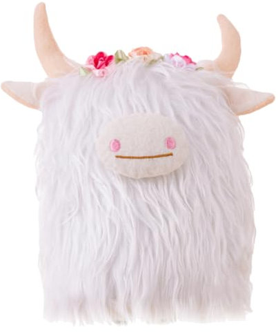 ifundom Yak-Puppe Kuh Spielzeug Kuh Plüschtier Kuh Spielzeugkuh Kuh Plüschfigur Bauernhofkühe Spielzeug Hochlandkuh Plüschtier Kuh Spielzeug gefüllte Kuhpuppe Stoff Weiß