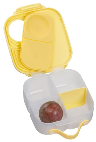 b.box Mini Lunchbox | Bento Box with 3 Compartments (2 Leakproof) | Ideal for Toddlers, Kids Lunch & Snacks | Fits Whole Piece of Fruit | BPA Free