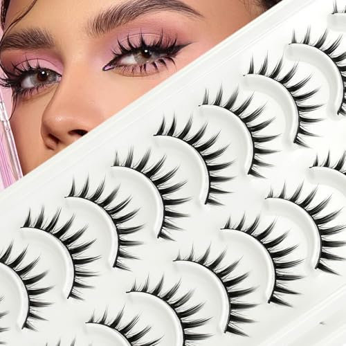 Faux Cils Manga Naturel Eyelashes-10 Paris Cat Eye Lashes Strip Soft and Comfortable by Obeyalash (SC08)