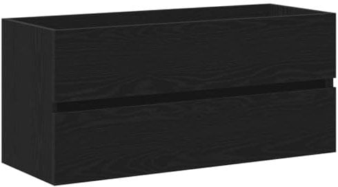 vidaXL Mueble para Lavabo Roble Negro 100x38,5x45 cm Madera ingeniería, Mueble de Lavabo de baño, Mueble de baño, Mueble de baño