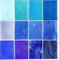 CHICSHIS Lot de 10 plaques de vitrail - 10 x 15 cm - En verre opale - Pour projets de mosaïque Tiffany - Carreaux de mosaïque brillants pour l'artisanat - Bleu vif