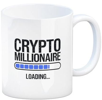 speecheese Crypto Millionaire loading Kaffeebecher für Krypto-Enthusiasten lustiger Krypto-Becher für Büro oder Homeoffice