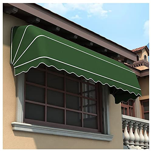 ASHILD Fenster-Markise, Außen-/Terrassen-Markise, Überdachung, 100 x 100 x 100 cm, Grün, Faltbarer Sonnenschutz in Handelsqualität für Fenster, Türen und Balkone, komplett montiert und 280 g Polyes