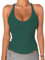 Danysu Tank Top Damen BH Hemd Sexy Sommer Tops für Damen Tanktops Frauen Y2K Basic Top Mit Integriertem BH Jägergrün S