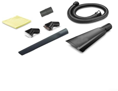 Kit de nettoyage intérieur de voiture pour aspirateur Karcher 2.863-304.0, comprend un tuyau d'extension de 1,5 m, un suceur plat extra long, une buse de voiture, une brosse d'aspiration à poils durs