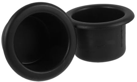 HEALLILY 2 Piezas Bandeja portavasos para sofá portavasos para la Mesa portavasos para sillón reclinable Reemplazo del portavasos del sofá Forro portavasos AbS Black