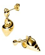 Purelei® Seafoam Ohrringe mit Muschel-Anhänger – Maritimer Ohrschmuck aus Edelstahl in Gold, Silber oder Roségold – Kombinierbar mit Seafoam oder Oceanside Kette – 23,5 mm Länge, 7,45 g (Gold)