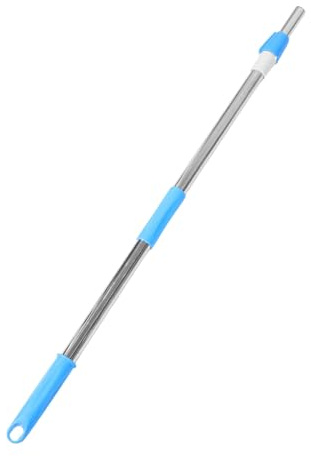 SMASOLO Poignée de Balai Acier Inoxydable Renforcé Manche Réglable avec Rotation Remplacement pour Serpillière et Balai Domestique Manche Bleu Antirouille pour Nettoyage des Sols