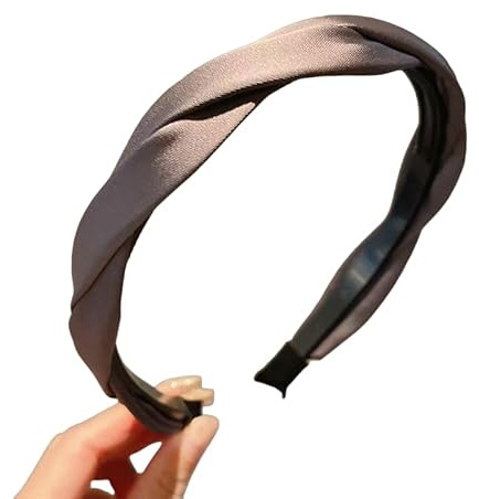 WANYI Haarreifen Damen Elegant Haarreif Dirndl Geflochten Stirnband Mode Stirnbänder Haarschmuck Niedlich Haarband Haarreif für Frauen Mädchen(Grau)