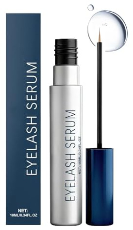 10ML Wimpernserum ohne Hormone,Wimpernwachstumsserum,Natürliche Formel-Lash Serum Wimpernserum für längere,dichtere & vollere Wimpern & Brauen stärkt Wimpernstruktur, reduziert Haarbruch