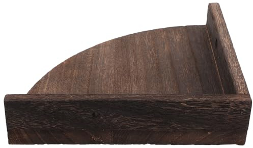 SUPVOX Étagère Murale d'angle Forte Capacité de Charge Rustique en Bois ou Résistante la Déformation, pour Rangement Salon Chambre