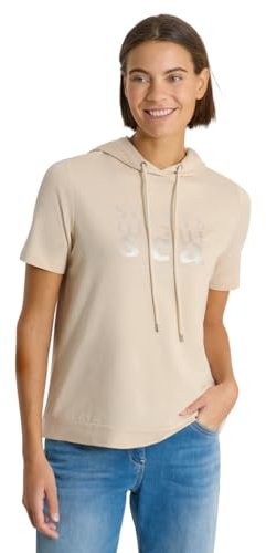 Damen Kurzarm Shirt mit Kapuze und Wording