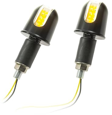 Universal Motorrad Lenkerenden - LED Blinker Rondo schwarz 7/8 + 1 und Alu-Lenker E-geprüft
