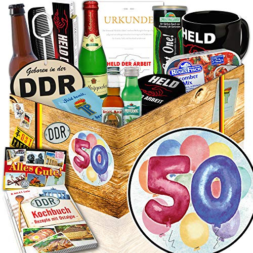 50. Geburtstag + Geschenke zum 50 Geburtstag Frau + DDR Männer Paket DDR