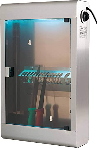 L2G - Armoire INOX De Stérilisation avec Panier - Stockage 10 Couteaux - Hygiène Professionnelle - Idéal pour Boucherie, Cuisine, Industrie Agroalimentaire - Robuste, Sécurisée Et Efficace
