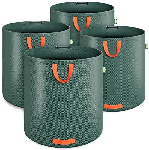 GARDEBRUK® Gartenabfallsack 4x500 Liter 50 kg Belastbarkeit stabil robust abwaschbar Garten Rasensack Gartentasche Laubsack