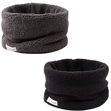 Zsedrut Fleece Warm Kids Scarf Thick Velvet Boys Girls Round Scarves Winter