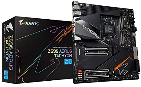 GIGABYTE Z590 AORUS Tachyon (LGA 1200/ Intel/ Z590/ ATX/Triple M.2/ PCIe 4.0/ USB 3.2 Gen2X2 Type-C/Intel WiFi 6E/2.5GbE LAN/Onboard Overclocking Kit/Scheda madre)
