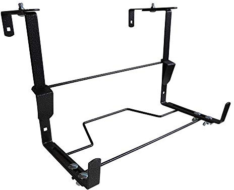 Louis Moulin 891 Support De Jardinière Ergonomique en Fer Plat à Accrocher - Acier Époxy Résistant au Gel et aux UV - Coloris Gris Martelé - 35x16-26x24.5 cm (LxPxH) - ø 16 - Charge maximale 20 kg