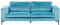 Beliani Sofa Polsterbezug in Hellblau moderner 3-Sitzer Couch Polstersofa Vadstena