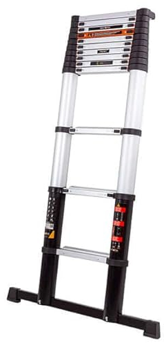 Batavia Teleskopleiter Ladder 3,27 m - SoftClose & Antislip - Giraffe Air® Pro - Geeignet für den Innen- und Außenbereich. Leicht, kompakt, Aluminiumkonstruktion und sicher - Soft-Close-Technik