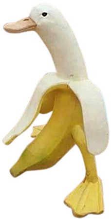 Fulltime E-Gadget Bananen Ente, Skurril Kreative Banana Ente Statue, Gelb, Cartoon, Garten Dekoration, Geschenk für Kinder & Baby
