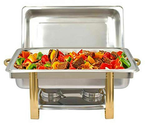 Chafing Dish Professional Food Storage Container Stainless Steel Heat Container Food Warmer Buffet Warmer 9L for Catering, Buffet and Party