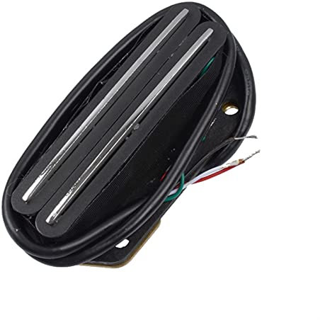 Humbucker Bridge Pickup Double Bobine Picoche Double Rail Pickup pour Guitare Electrique Telecaster Micros Guitare électrique (Color : Black)
