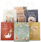 Papierdrachen 6 Bedruckte Henkeltüten zu Weihnachten - Pastell - 22x18x8cm - weihnachtliche Geschenkverpackung - Geschenktüten Set 5