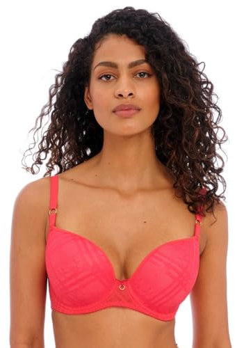 Freya Women's Fatale Underwire Molded T-Shirt Bra, Opaque, Chilli Red, 30D