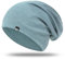 WANSSY Damen Herren Unisex Uni Farbe Beanie mit Sternchen Fashion Einheitshröße Kopfbedeckung (Türkis Meliert), Einheitsgröße