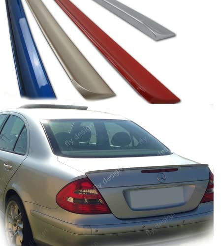 Heckspoiler, Hecklippe, Spoiler passend für Mercedes E-KLASSE W211, flexibel, leicht, waschanlagenfest, viele verfügbare Farben (Flintgrau Met. (CC 368))