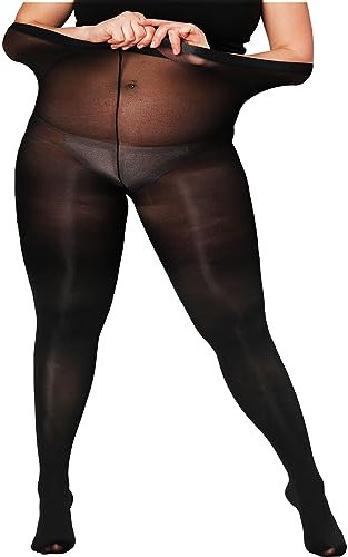 DORALLURE Strumpfhosen Damen Grosse Grössen 60DEN Semi-Blickdicht Nylonstrumpfhose