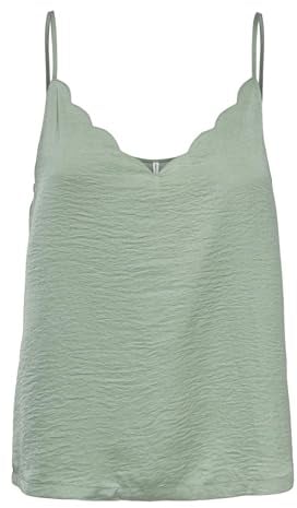 ONLY Damen Träger Top ONLDEBBIE 34 36 38 40 42 Schwarz Blau 100% Polyester, Größe:40, Farbe:Lily Pad 15176550
