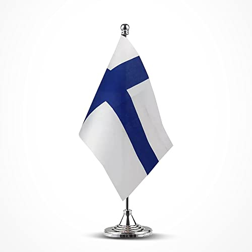 Finnland-Flagge, finnische Tisch-Schreibtisch, kleine Mini-Flaggen, Dekoration