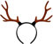 Oblique Unique® Haarreifen Rentier Hirsch Reh Geweih Haarreif in Braun Kopfschmuck Accessoire für Weihnachten Fasching Karneval