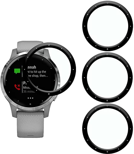 KELOLIN Displayschutzfolie für vívoactive 4S, 40 mm, einfach zu installieren, 3D-gebogene Kante, Anti-Fingerabdruck, HD, ultra-bruchsicher, flexibel, kompatibel mit vívoactive 4S 40 mm