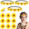Oenothera 13 Stücke Blumen Haarband, Blumenkränze Fürs Haar, Stirnband Blumen, für Mädchen Frau Braut Brautjungfer für Hochzeit Geburtstag Party(Gelb)