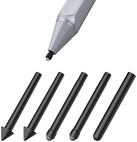 MoKo Stift Spitze Kompatibel mit Surface Pen, 5 Stück (2xHB/2x2H/H) Original Stiftspitzen Spitzen Stylus Pen Spitze Ersatzspitze für Surface Pro 2017 Pen(Modell 1776) /Surface Pro 4 Pen,Schwarz
