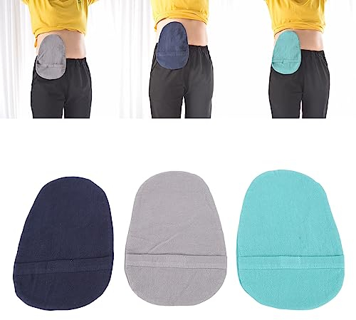 Housse de Sac de Colostomie, 3 pièces Housse de sac de stomie lavable et détachable anti poussière couleurs mélangées doublure de pochette de protection pour Stomie Urostomie Iléostomie