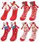 beifon 4 Paar Magnetische Weihnachtssocken für Damen & Herren, Hand in Hand Socken Magnet Weihnachten, 3D Lustige Christmas Socks Paar Socken mit Magnetarmen Freundschaftssocken Händchenhaltend