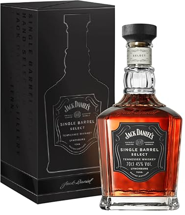 Jack Daniel's Single Barrel Select Tennessee Whiskey - Estuche de cartón para regalo, 45% Vol. Alcohol, 700 ml