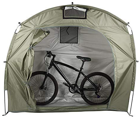 gernie Bike Storage Tent, Oxford Cloth Waterproof Outdoor Bike Covers Storage Shed Tent, Bicycle Storage Shed, Portable Shed Cover for Bikes, Lawn Mower, Garden Tools (OD Green)