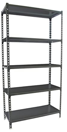 PROREGAL Schwerlastregal Big Metal Shark | HxBxT 200x100x40cm | Fachlast 180kg | Anthrazit-Anthrazit | Regal Standregal Aufbewahrungsregal