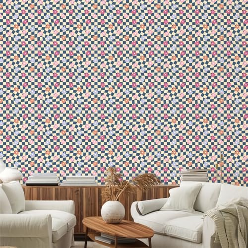 Wallpaper Rose Blue Pink Sticky Wallpaper Non Woven Self Adhesive Wallpaper Bathroom Wallpaper Peel and Stick Wallpaper Kitchen Wallpapers Wall Paper Art Deco Wallpaper 40x100cm