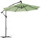 Garden Life Garden Cantilever Solar LED Parasol & Cover Outdoor Umbrella 2.7m Crank Handle Sage Green
